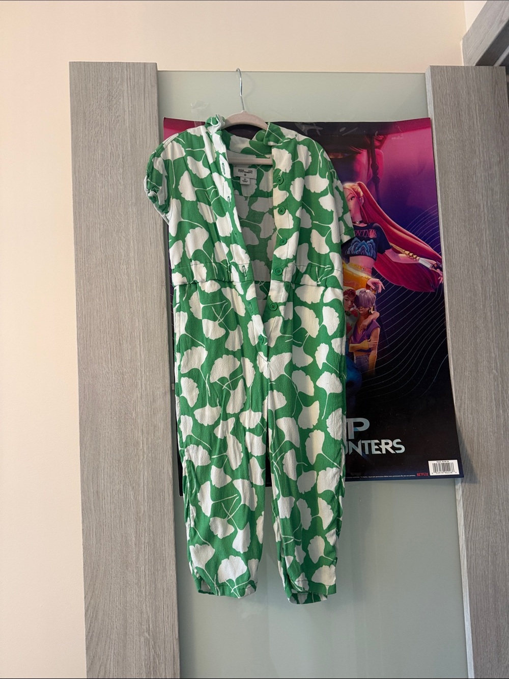 Diane Von Furstenberg Green & White Floral-Print Kids One-Piece